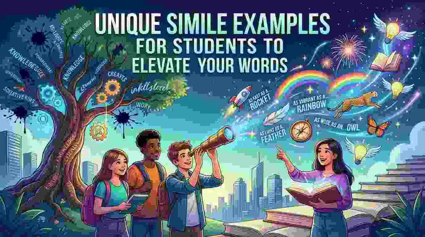 Unique Simile Examples for Students with Meaning