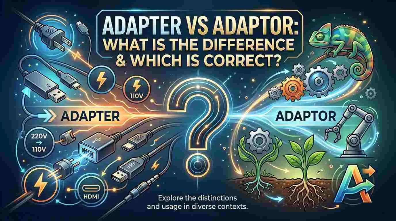 Adapter Vs Adaptor: What Is the Difference & Which Is Correct?