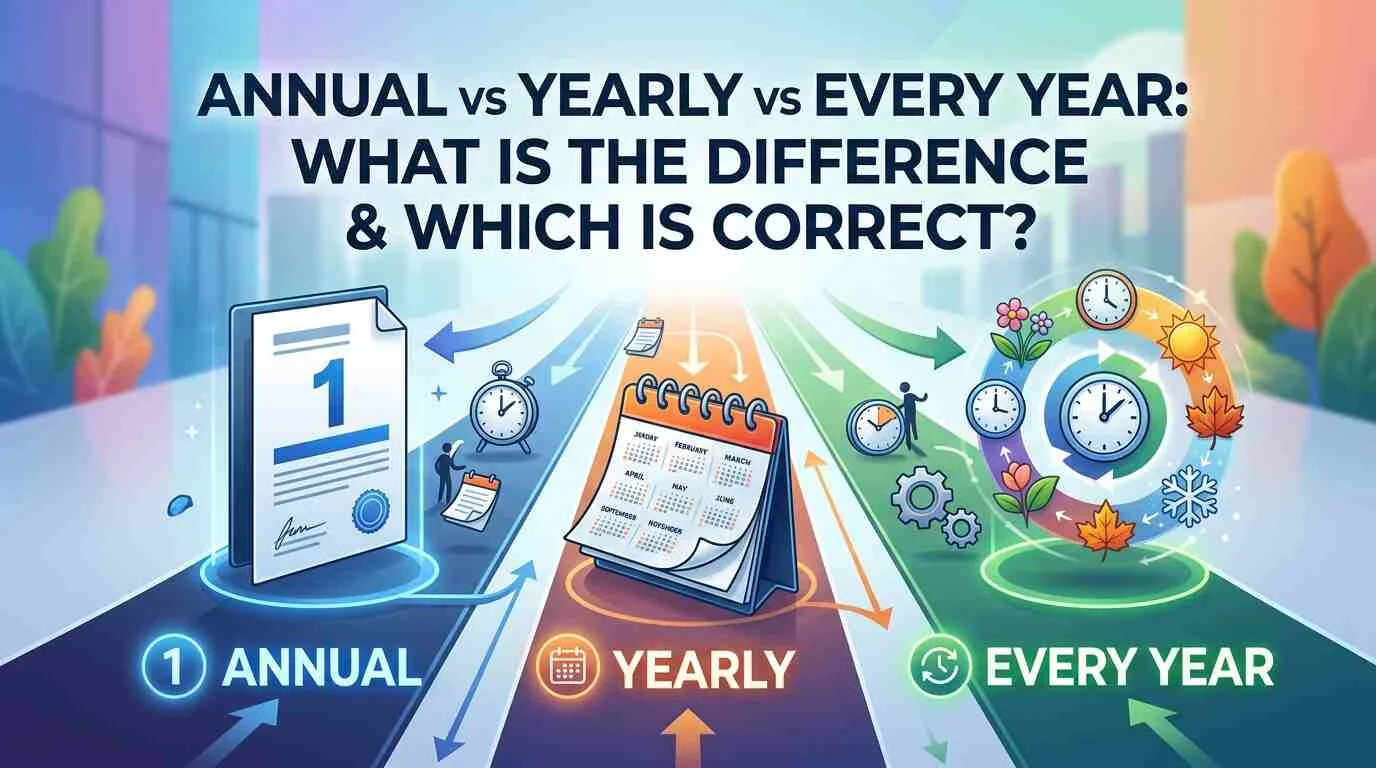 Annual vs Yearly vs Every Year: What Is the Difference & Which Is Correct?