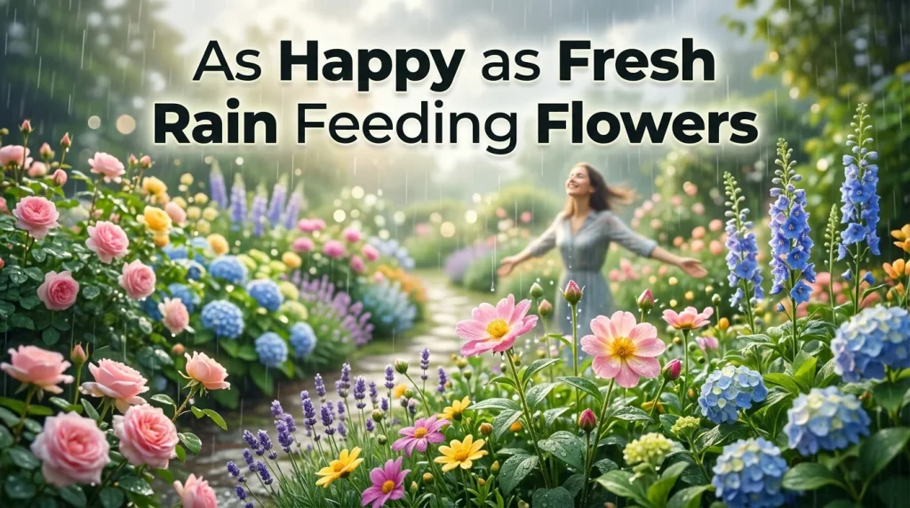 As Happy as Fresh Rain Feeding Flowers