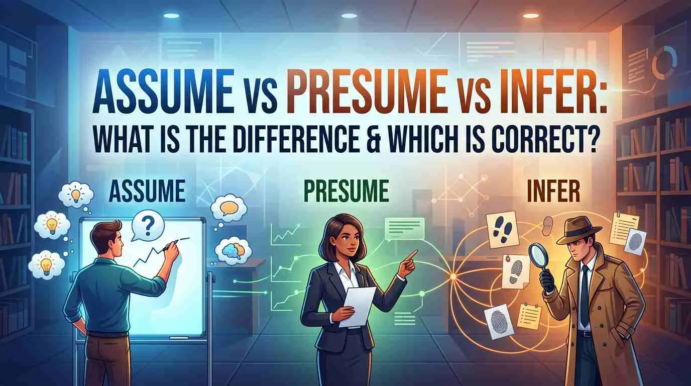 Assume Vs Presume Vs Infer: What Is the Difference & Which Is Correct?