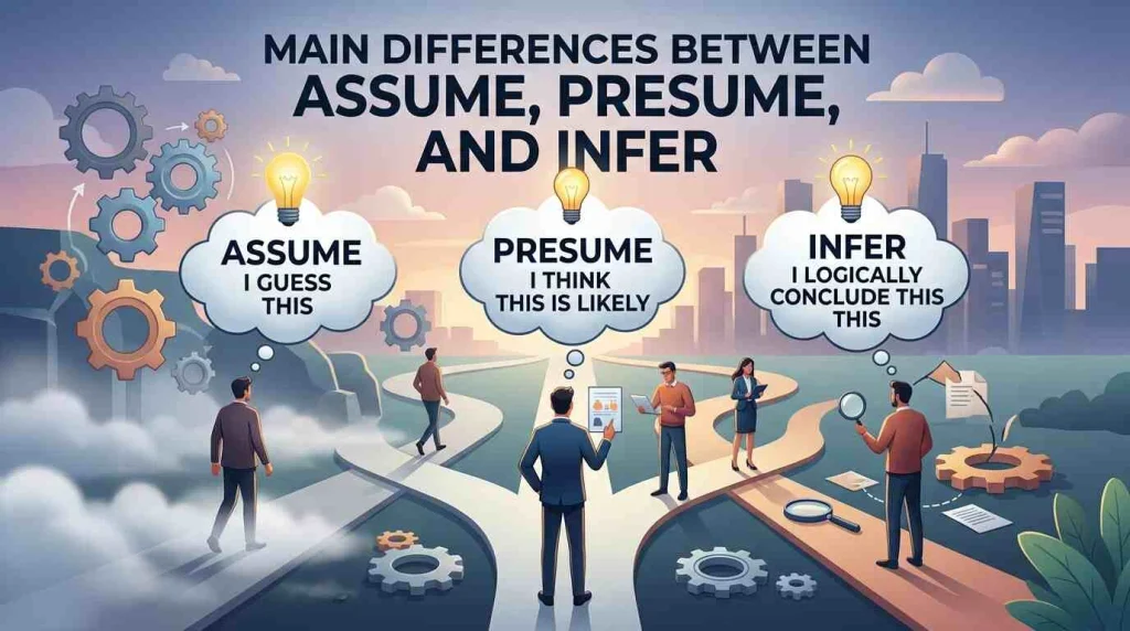 Main Differences Between Assume vs Presume vs Infer