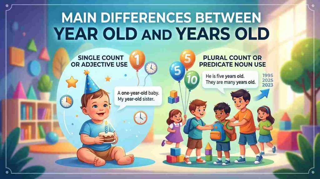 Main Differences Between Year Old and Years Old