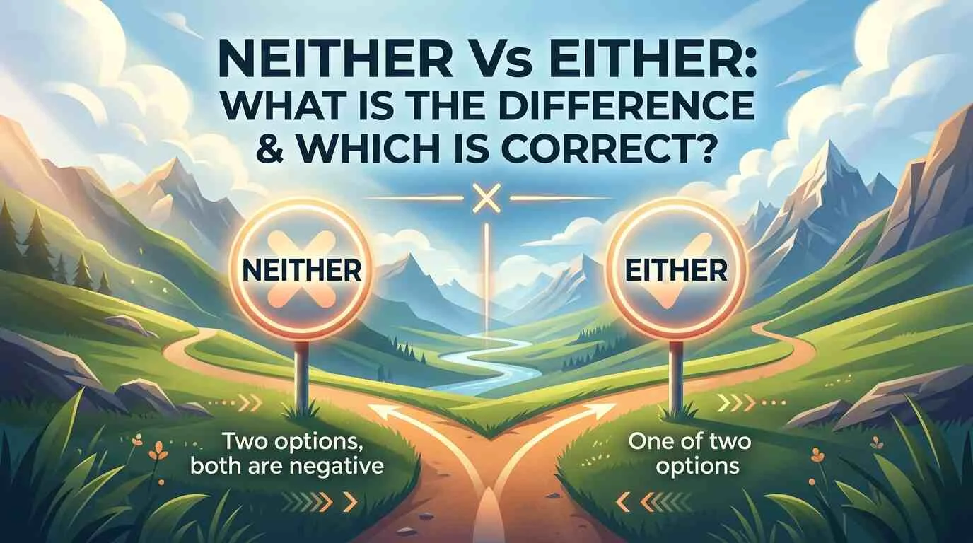 Neither Vs Either: What Is the Difference & Which Is Correct?