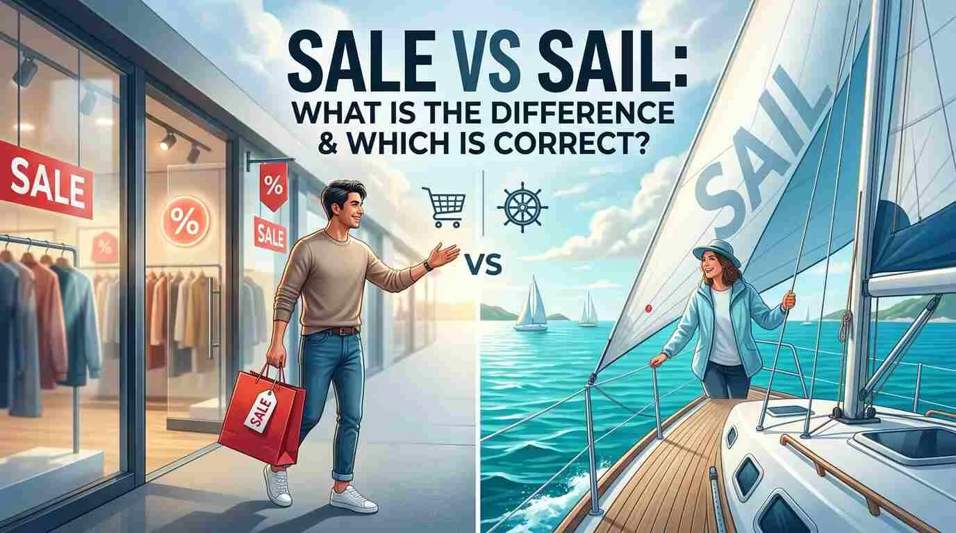 Sale Vs Sail: What Is the Difference & Which Is Correct?