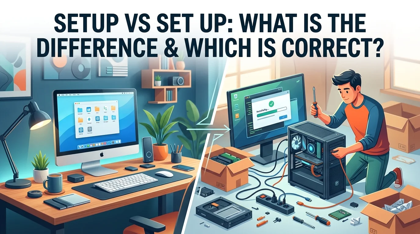 Setup Vs Set Up: What Is the Difference & Which Is Correct?