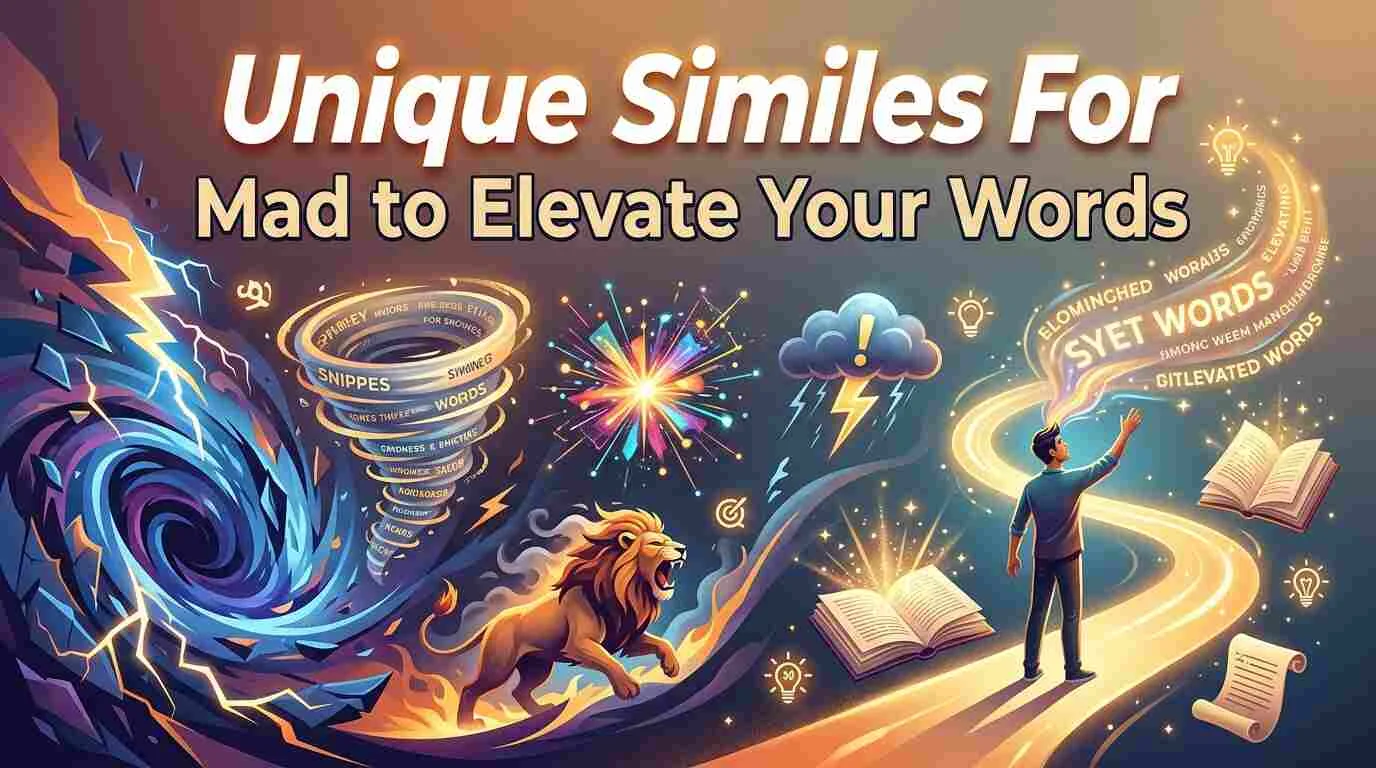 Unique Similes For Mad to Elevate Your Words