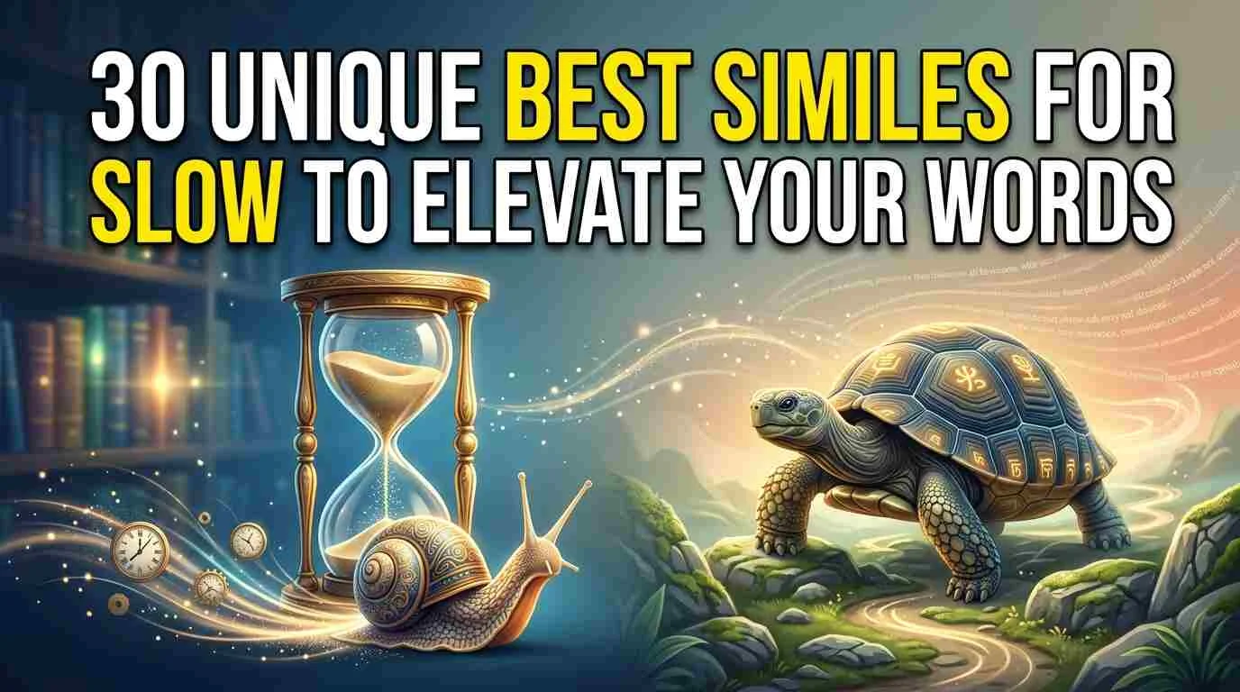 Unique Best Similes For Slow to Elevate Your Words