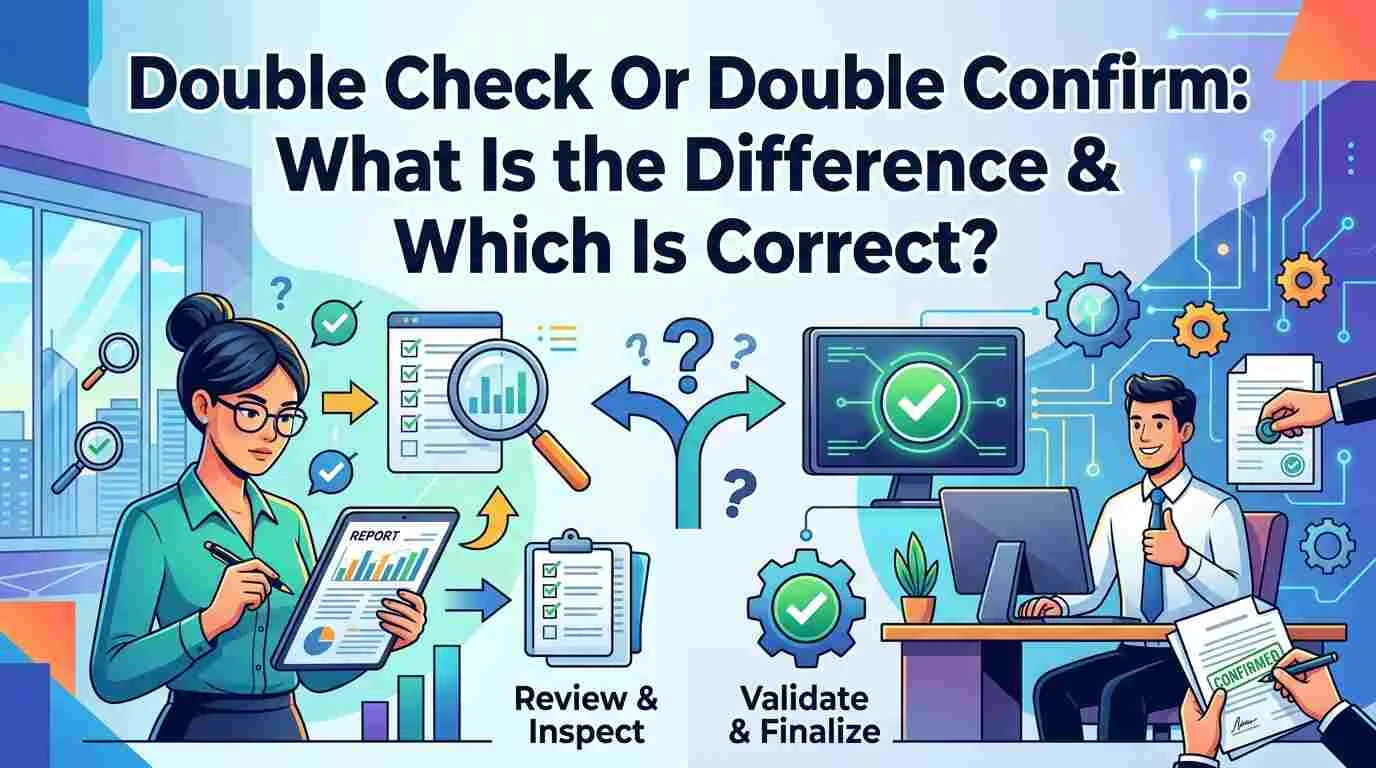 Double Check Or Double Confirm: Which Is Correct?