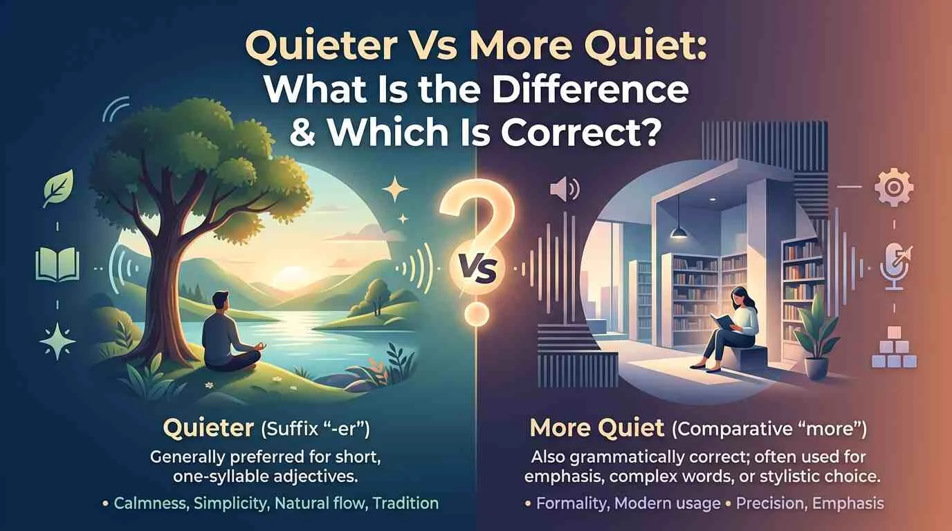 Quieter Vs More Quiet: What Is the Difference & Which Is Correct?