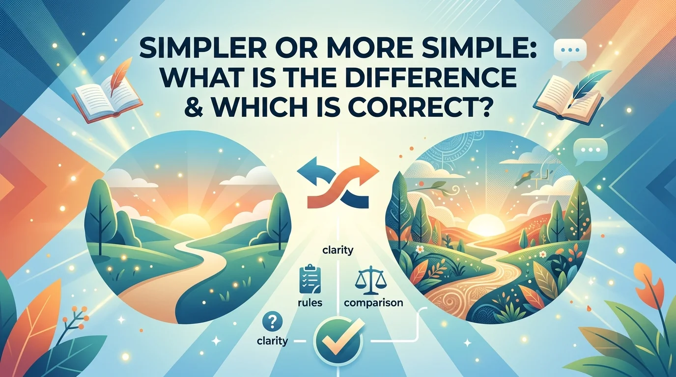 Simpler Or More Simple: What Is the Difference & Which Is Correct?